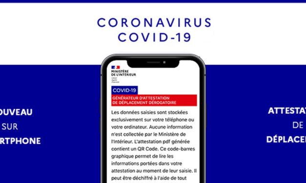 Covid-19 : Attestation de déplacement sur smartphone
