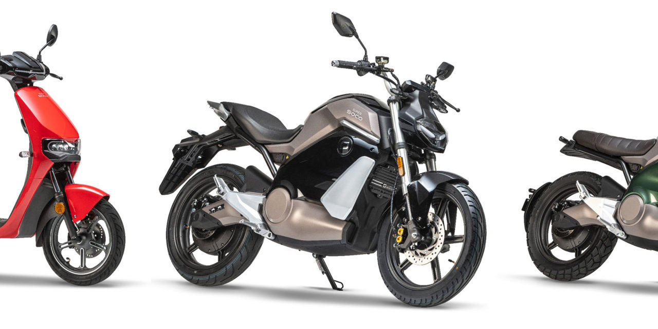 Super Soco : Deux motos et un scooter électriques pour 2021