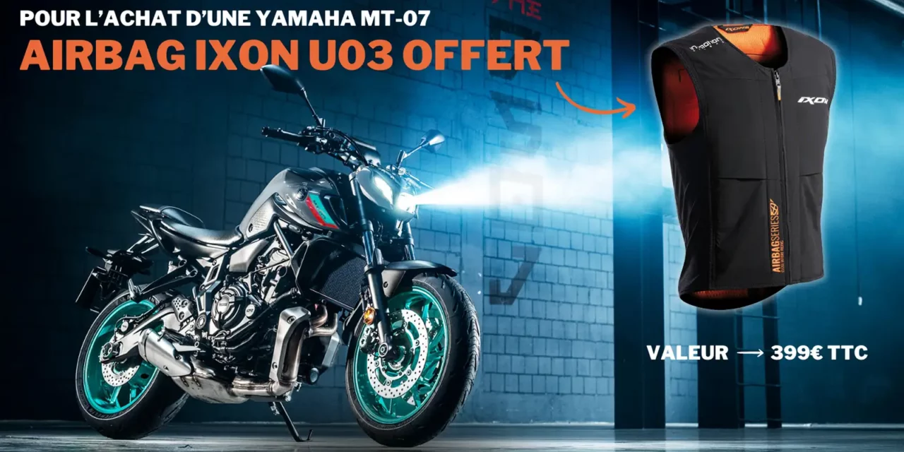 Yamaha offre un gilet airbag pour l’achat du MT-07