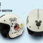 Casque jet V31 Mickey Sketch : HJC affiche Disney